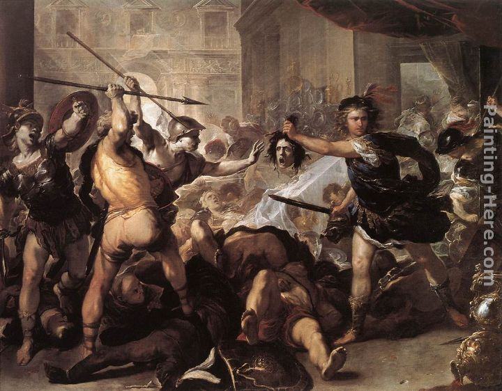 Luca Giordano Perseus Fighting Phineus and his Companions